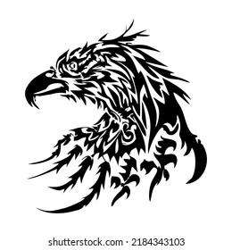 Diseño de águila voladora de tatuajes tribales