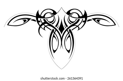 Tribal tattoo in Gothic style