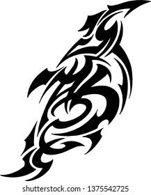 Illustration Furious Flying Fiery Dragon Tattoo Stock Vector (Royalty ...