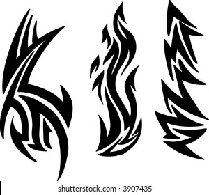 Tribal Tattoo Group  Vector Illustration
