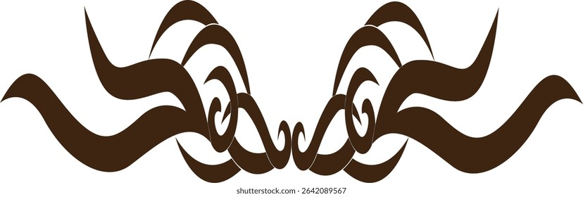 Tribal Tattoo Illustration with Trendy Design Pattern. Isolated Flat Vector.