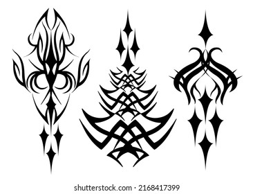 Tribal tattoo isolated on white background. vecter illustration.
