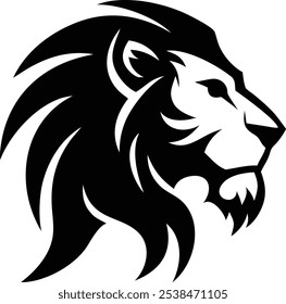 tribal tattoo lion head designs silhouette illustration with white background