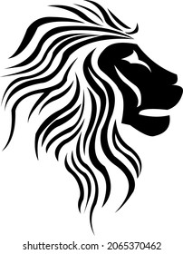 tribal tattoo lion vector, art design sketch, scroll and swirl stilysh lion tattoos stencil, lion art celtic style design pattern.