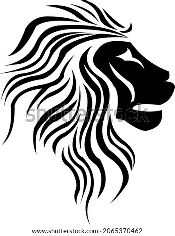 tribal tattoo lion vector, art design sketch, scroll and swirl stilysh lion tattoos stencil, lion art celtic style design pattern.
