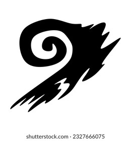 Tribal tattoo in ocean wave symbol shape, unique sea wave icon vector illustration in trendy style. Editable graphic resources for many purposes.