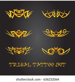 Tribal tattoo and ornament set