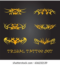 Tribal tattoo and ornament set