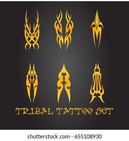Tribal tattoo ornaments