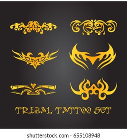 Tribal tattoo ornaments
