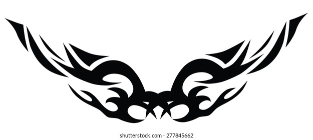 Arte de diseño de patrón de tatuaje tribal, Plantilla de diseño de patrón abstracto sobre fondo blanco.