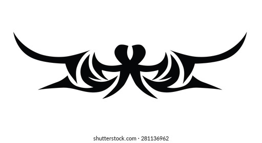 tribal tattoo pattern design art, abstract pattern design template on white background.