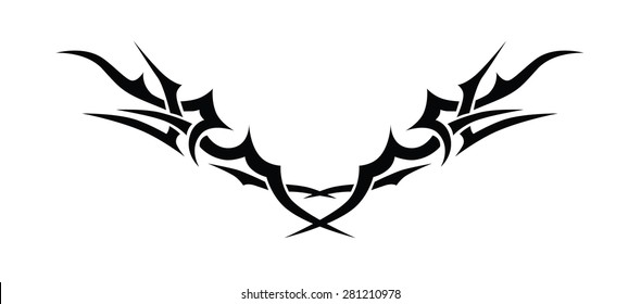 tribal tattoo pattern design art, abstract pattern design template on white background.