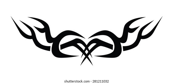 tribal tattoo pattern design art, abstract pattern design template on white background.
