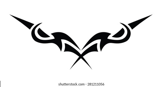 tribal tattoo pattern design art, abstract pattern design template on white background.