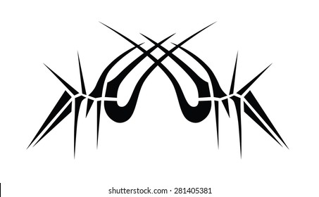 tribal tattoo pattern design art, abstract pattern design template on white background.