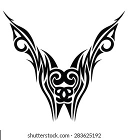 tribal tattoo pattern design art, abstract pattern design template on white background.