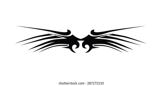 tribal tattoo pattern design art, abstract pattern design template on white background.