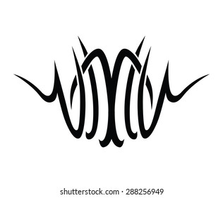 tribal tattoo pattern design art, abstract pattern design template on white background.