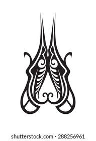 tribal tattoo pattern design art, abstract pattern design template on white background.