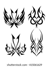 tribal tattoo pattern set