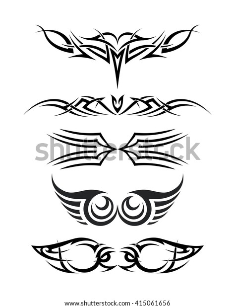 Tribal Tattoo Pattern Set Stock Vector Royalty Free 415061656