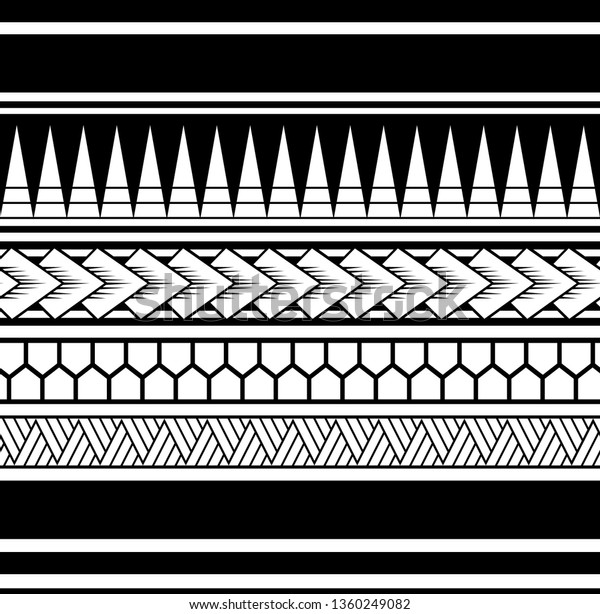 Tribal Tattoo Polynesian Sleeve Pattern Vector Stock Vector Royalty Free