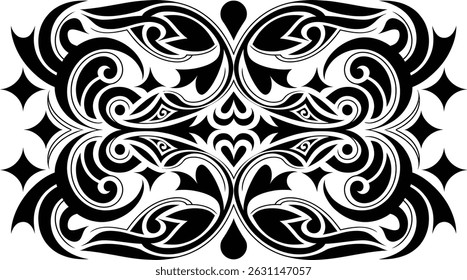 Tribal Tattoo Seamless Pattern, Vector geometric seamless pattern, Modern geometric background with abstract shapes, Endless abstract texture	