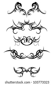 Tribal tattoo set