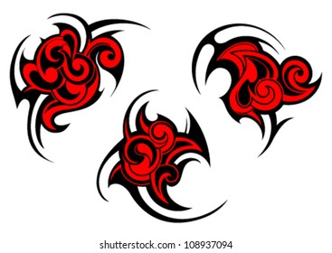 Tribal tattoo set