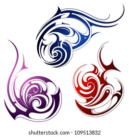 Tribal tattoo set