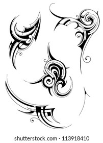 Tribal Tattoo Set Stock Vector (Royalty Free) 113918410 | Shutterstock