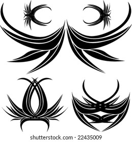 Tribal tattoo set