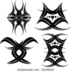 Tribal tattoo set