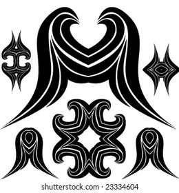 Tribal tattoo set