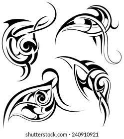 Tribal tattoo set