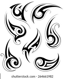 Tribal tattoo set
