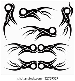 tribal tattoo set