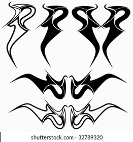 tribal tattoo set