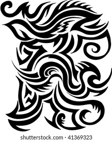 Ilustración vectorial del conjunto de tatuajes tribales