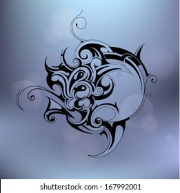 Tribal tattoo shape. EPS-10