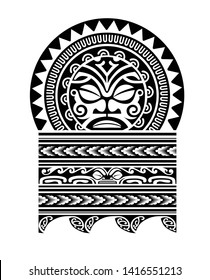 tribal tattoo shoulder polynesian pattern, art ethnic sleeve vector, aboriginal shoulder sun