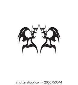 Tribal tattoo sing and symbol vector