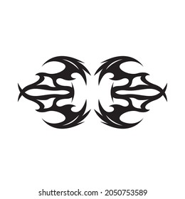 Tribal tattoo sing and symbol vector
