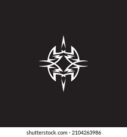 Canto tribal de tatuajes y vector de símbolos