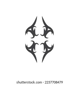 Tribal tattoo sing and symbol vector