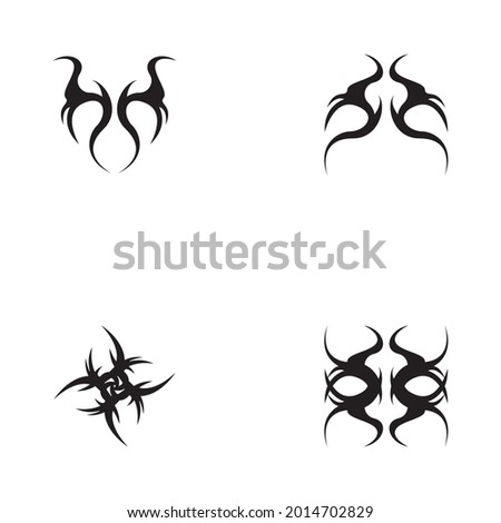 Tribal tattoo sing and symbol vector