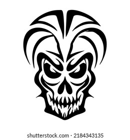 Tribal Tattoo Skull Death Design Stock Vector (Royalty Free) 2184343135 ...