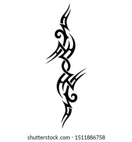 tribal tattoo sleeve black design vector 
