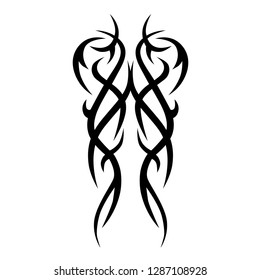 tribal tattoo sleeve pattern element design vector